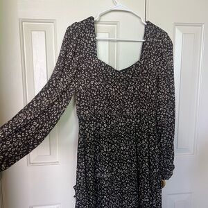 Altar'd State Black and White Bishop Sleeve Sundress